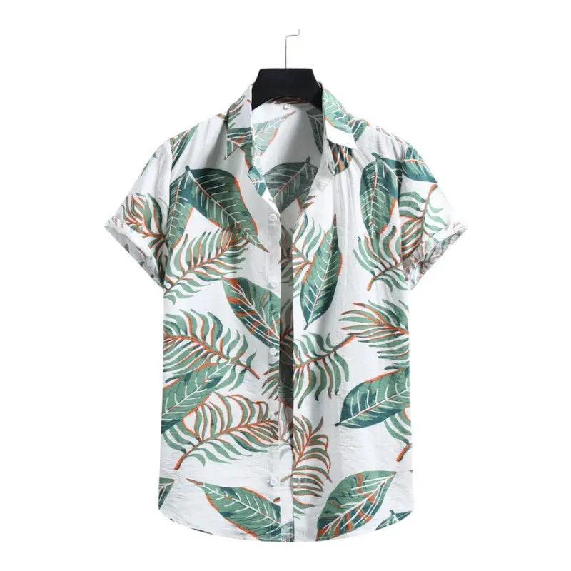 Leaf pattern shirts - Hawaiian Shirts - Linen Shirts