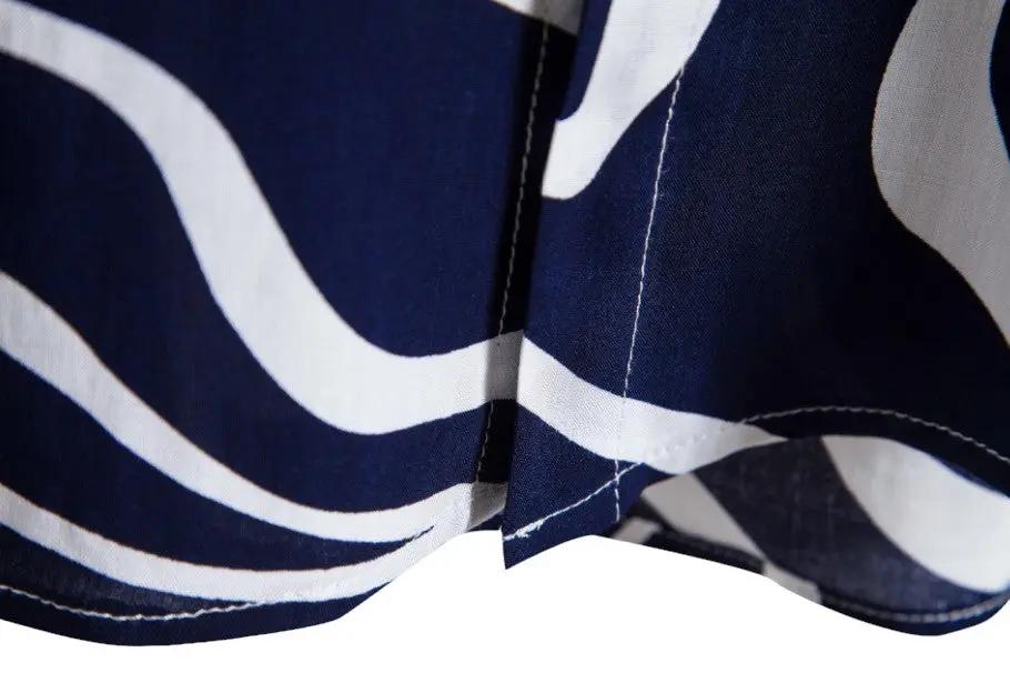 Pattern Button up Shirts - Wavy Pattern - Hawaiian shirts - Image 13